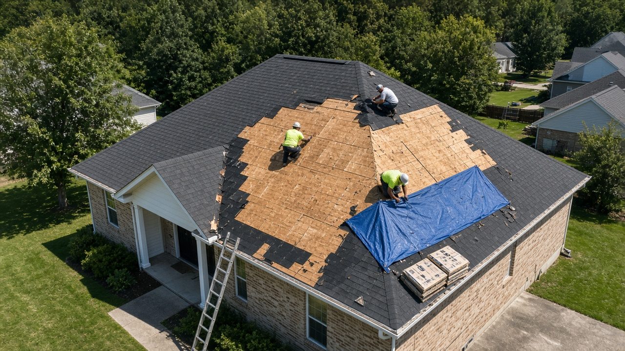 Roof before work